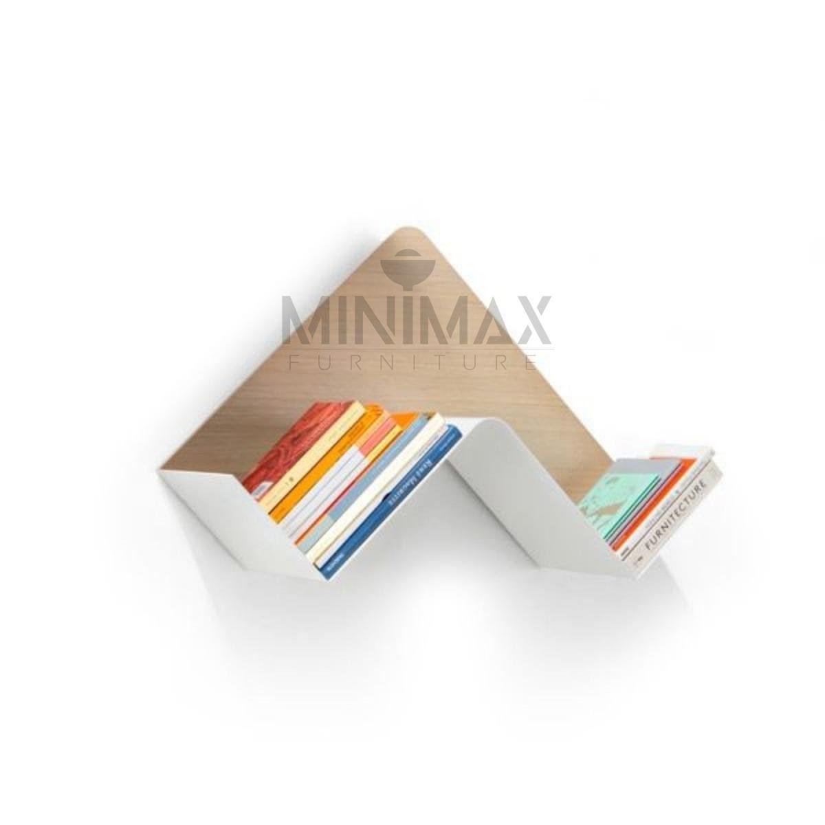 bookshelf Minimax Flshbone Wall Shelf & book shelve with Metal - Image 1